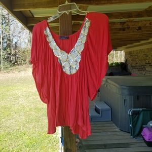 Sequin Accent Blouse